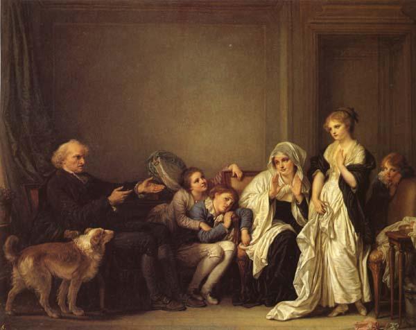 Jean-Baptiste Greuze A Visit to the Priest Sweden oil painting art